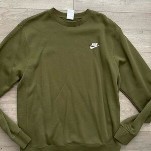 Nike Men's Classic Olive Crewneck sweatshirt unisex size medium